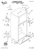 CABINET, LITERATURE Diagram and Parts List for ET1MTKXKT07  Whirlpool Refrigerator