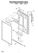 REFRIGERATOR DOOR PARTS Diagram and Parts List for GT1SHTXMT00  Whirlpool Refrigerator
