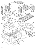SHELF Diagram and Parts List for ET21DMXDN05  Whirlpool Refrigerator