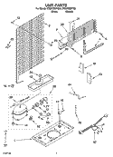 UNIT PARTS Diagram and Parts List for ET8GTMXKT02  Whirlpool Refrigerator