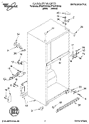 CABINET Diagram and Parts List for ET18HPXDW00  Whirlpool Refrigerator