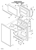 DOOR PARTS Diagram and Parts List for ET8MTKXKT03  Whirlpool Refrigerator