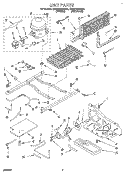 UNIT Diagram and Parts List for ET22PMXAW00  Whirlpool Refrigerator