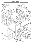 LINER Diagram and Parts List for GR9SHKXKL02  Whirlpool Refrigerator