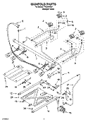 MANIFOLD PARTS Diagram and Parts List for TGS325MQ4  Estate Range