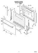 DOOR PARTS, MISCELLANEOUS PARTS Diagram and Parts List for TGP310LW1  Estate Range