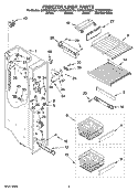 FREEZER LINER PARTS Diagram and Parts List for GC5SHEXNQ04  Whirlpool Refrigerator