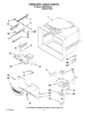 FREEZER LINER PARTS Diagram and Parts List for GB9FHDXWS07  Whirlpool Refrigerator