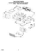 AIR FLOW PARTS Diagram and Parts List for  Estate Microwave