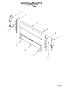 BACKGUARD Diagram and Parts List for TGP302KW0  Estate Range