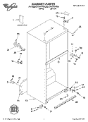 CABINET, LITERATURE Diagram and Parts List for ET9FTKXKQ00  Whirlpool Refrigerator