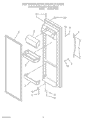 REFRIGERATOR DOOR PARTS Diagram and Parts List for GD5YHAXTL00  Whirlpool Refrigerator