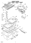 SHELF, OPTIONAL Diagram and Parts List for ET8CHKXKQ02  Whirlpool Refrigerator