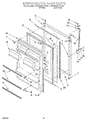 REFRIGERATOR DOOR, LIT/OPTIONAL Diagram and Parts List for ET20NKXAN01  Whirlpool Refrigerator
