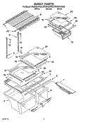 SHELF PARTS, OPTIONAL PARTS Diagram and Parts List for ET8CHKXKT05  Whirlpool Refrigerator