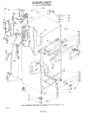 CABINET Diagram and Parts List for ET18EKXPWR0  Whirlpool Refrigerator