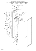 FREEZER DOOR Diagram and Parts List for GD22DFXFB04  Whirlpool Refrigerator