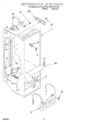 REFRIGERATOR LINER Diagram and Parts List for ED25TQXFW03  Whirlpool Refrigerator