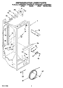 REFRIGERATOR LINER PARTS Diagram and Parts List for GC5SHEXNQ04  Whirlpool Refrigerator