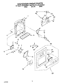 DISPENSER FRONT Diagram and Parts List for GD5LHGXKT01  Whirlpool Refrigerator