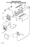ICEMAKER PARTS Diagram and Parts List for GR2FHTXTS00  Whirlpool Refrigerator