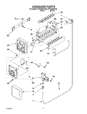 ICE MAKER, OPTIONAL Diagram and Parts List for ET1NHMXKT02  Whirlpool Refrigerator