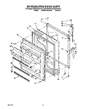 REFRIGERATOR DOOR, LIT/OPTIONAL Diagram and Parts List for ET20PKXZG01  Whirlpool Refrigerator