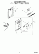 DISPENSER PARTS, OPTIONAL PARTS Diagram and Parts List for GR2SHWXVB01  Whirlpool Refrigerator