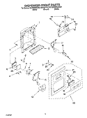 DISPENSER FRONT Diagram and Parts List for GD2SHAXLT02  Whirlpool Refrigerator