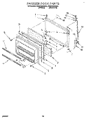FREEZER DOOR, LIT/OPTIONAL Diagram and Parts List for ET22PMXAW00  Whirlpool Refrigerator