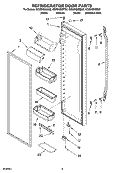 REFRIGERATOR DOOR PARTS Diagram and Parts List for GC5SHEXNT02  Whirlpool Refrigerator