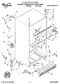 CABINET Diagram and Parts List for ET25PKXBN00  Whirlpool Refrigerator