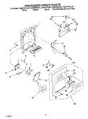 DISPENSER FRONT PARTS Diagram and Parts List for GS5SHGXLT01  Whirlpool Refrigerator