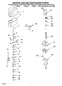 MOTOR AND ICE CONTAINER Diagram and Parts List for GS2SHAXLB02  Whirlpool Refrigerator