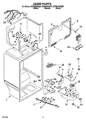 LINER PARTS Diagram and Parts List for ET8MHMXRT01  Whirlpool Refrigerator