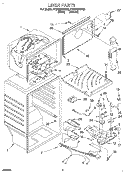 LINER Diagram and Parts List for ET20NMXDN02  Whirlpool Refrigerator