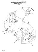 DISPENSER FRONT Diagram and Parts List for GD5THGXKS00  Whirlpool Refrigerator