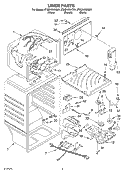LINER Diagram and Parts List for ET8CHKXKB01  Whirlpool Refrigerator