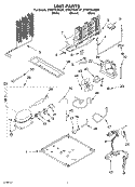 UNIT Diagram and Parts List for ET8WTKXKT07  Whirlpool Refrigerator