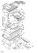 SHELF PARTS Diagram and Parts List for ET9AHTXLT02  Whirlpool Refrigerator
