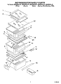 REFRIGERATOR SHELF PARTS Diagram and Parts List for GS5SHGXLT01  Whirlpool Refrigerator