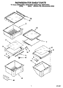REFRIGERATOR SHELF PARTS Diagram and Parts List for GS5SHAXSB01  Whirlpool Refrigerator