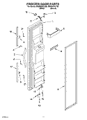 FREEZER DOOR Diagram and Parts List for GD2NHGXLT00  Whirlpool Refrigerator