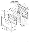 DOOR PARTS, MISCELLANEOUS PARTS Diagram and Parts List for TGS325MT0  Estate Range
