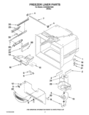 FREEZER LINER PARTS Diagram and Parts List for GX2SHBXVQ04  Whirlpool Refrigerator