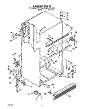 CABINET Diagram and Parts List for ET22PKXZN00  Whirlpool Refrigerator