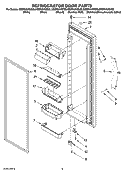REFRIGERATOR DOOR PARTS Diagram and Parts List for GD5NVAXSL00  Whirlpool Refrigerator