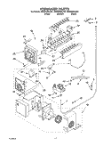 ICEMAKER Diagram and Parts List for GD2SHGXLB01  Whirlpool Refrigerator