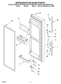 REFRIGERATOR DOOR Diagram and Parts List for GS2SHAXLB02  Whirlpool Refrigerator