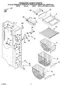 FREEZER LINER Diagram and Parts List for GS6SHAXLT01  Whirlpool Refrigerator